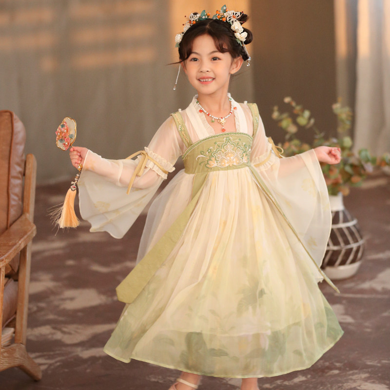 中儿童女装一米二三四五六年级七八九十岁小孩女裙子汉服连衣秋裙