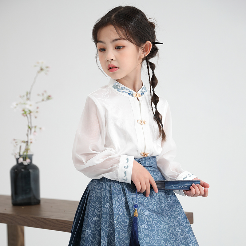 改良版国风暗纹衬衫精美舒适