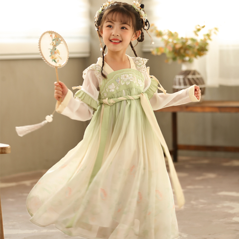 中大童女装一米二三四五六年级七八九十岁小孩女裙子汉服连衣夏裙