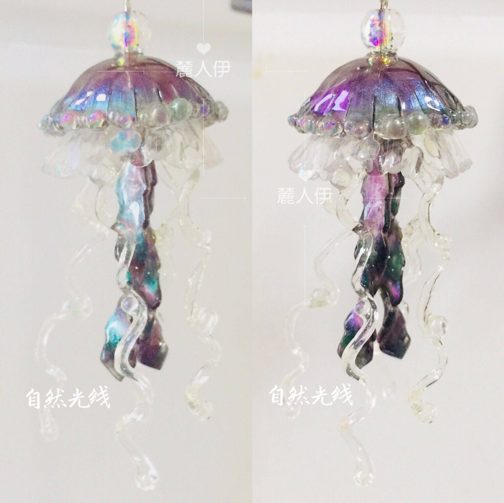 新款小众设计光变金属色水母软妹耳夹夏季耳坠日系个性超仙显脸瘦