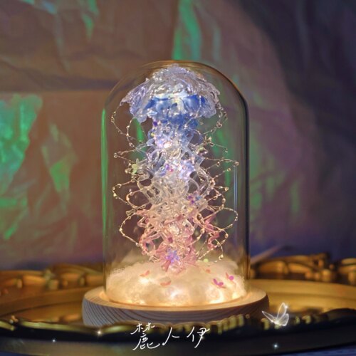 原创手工浪漫摆件梦幻氛围水母灯