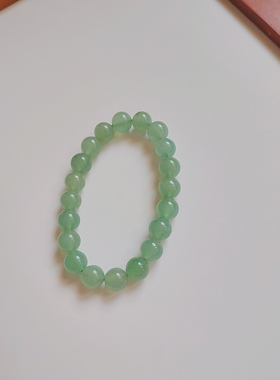 天然手链招财绿色珠子东陵玉单圈手串男女款五行补木10mm手链