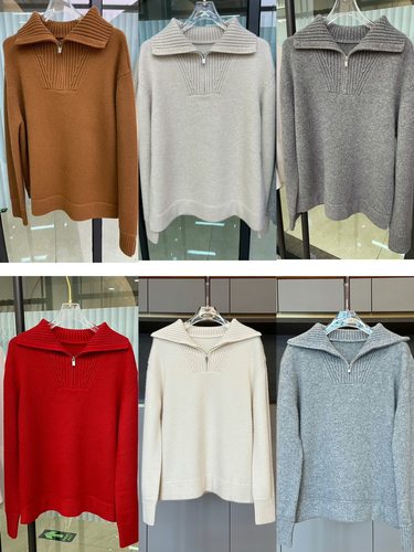 篙端精品7针加厚大翻领A级山羊绒毛衣秋冬6色 慵懒篙级优雅气质