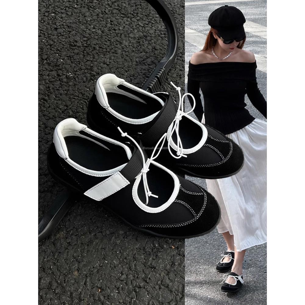 运动玛丽珍鞋平底浅口芭蕾舞单鞋