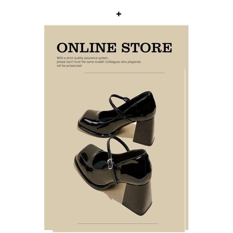 真皮法式玛丽珍女鞋小众气质高跟2026新款小皮鞋厚底粗跟方头单鞋,女鞋,玛丽珍鞋,淘宝优惠券,粉丝福利购,淘宝优惠卷