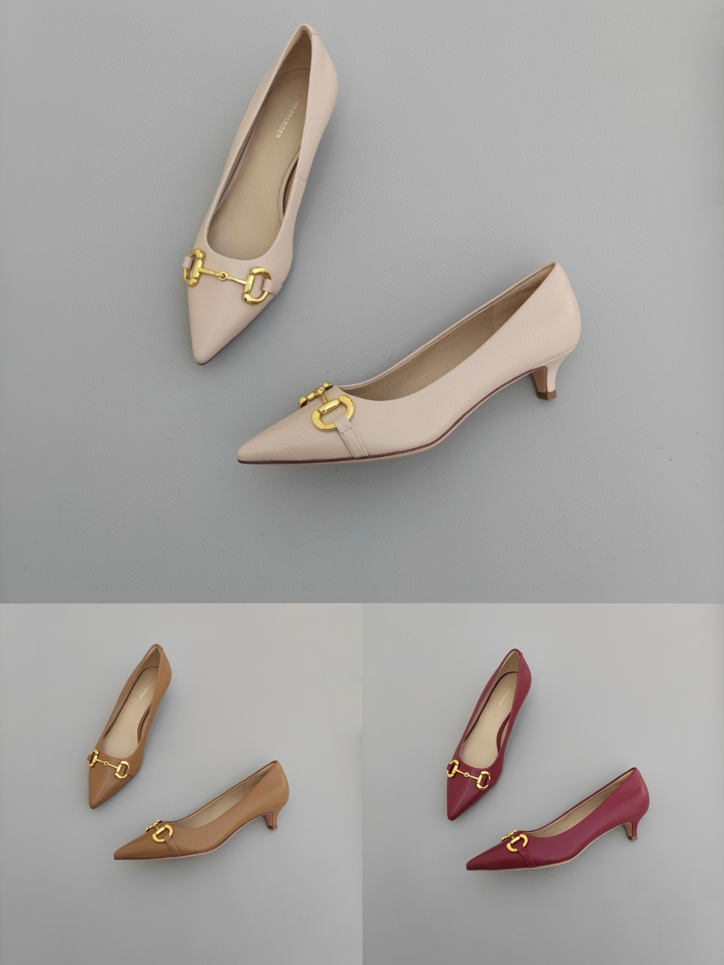 FEDERICA DI DONATO品质新款 4cm 跟羊皮百搭上班通勤不磨脚单鞋