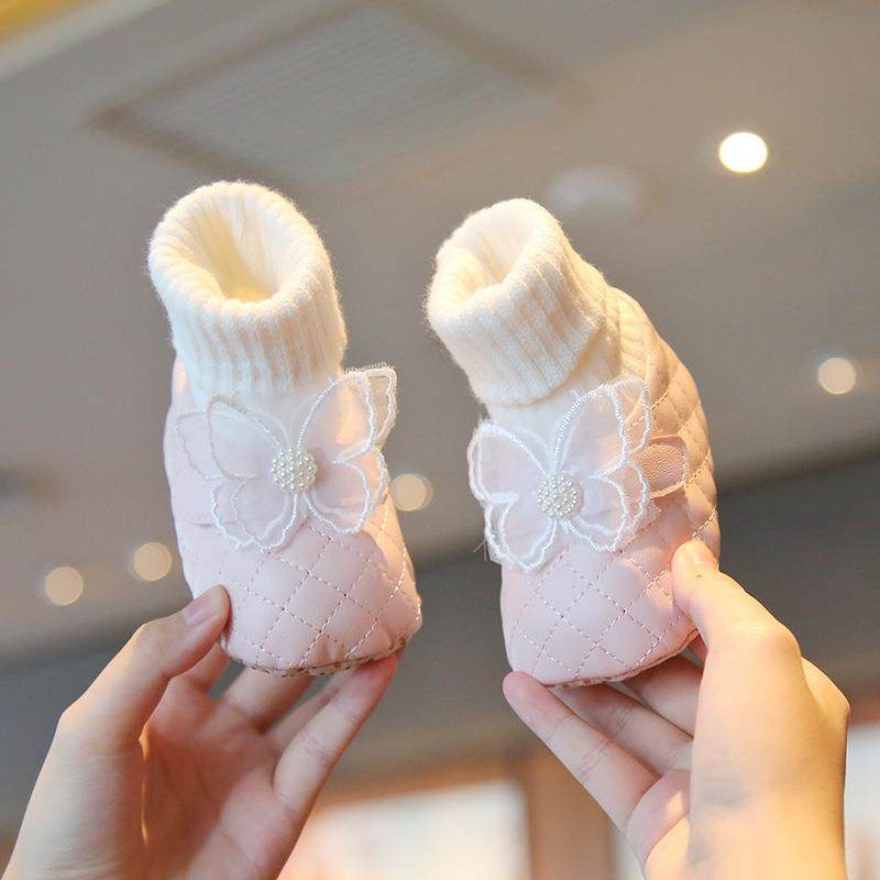 女婴袜鞋套春秋夹棉软底不掉鞋防滑学步鞋公主精致蝴蝶0-1岁宝宝,童鞋/婴儿鞋/亲子鞋,婴儿步前鞋/袜鞋,淘宝优惠券,粉丝福利购,淘宝优惠卷