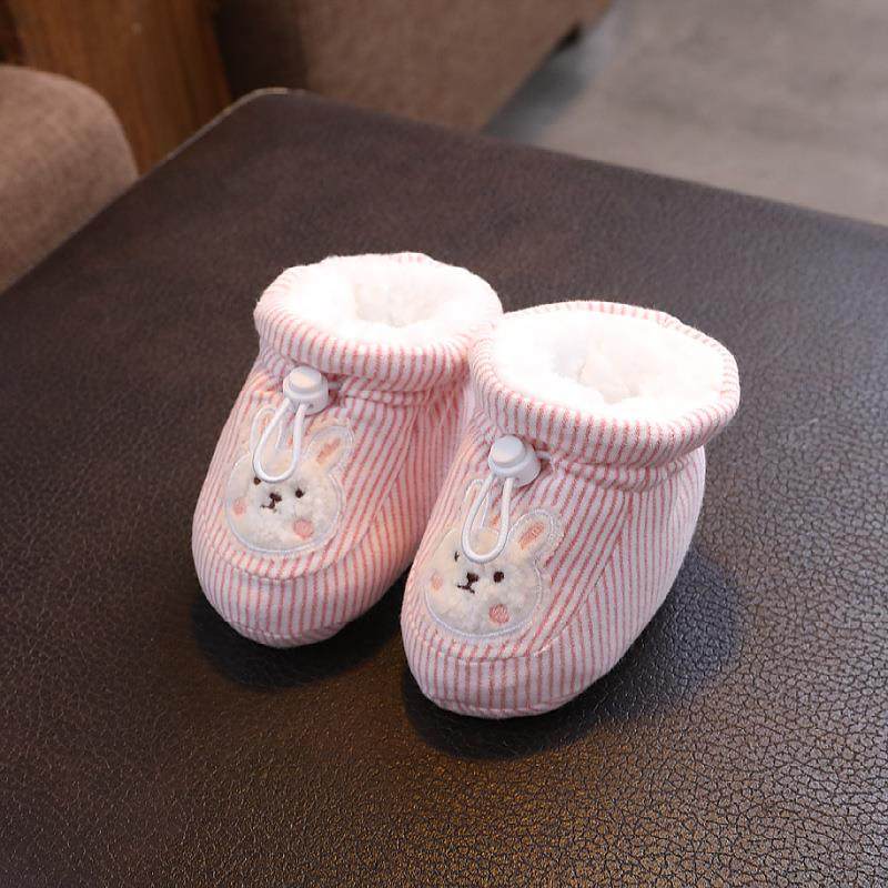 婴儿棉鞋软底保暖秋冬厚脚套防掉宝宝学步鞋袜子条纹卡通兔子外穿,童鞋/婴儿鞋/亲子鞋,婴儿步前鞋/袜鞋,淘宝优惠券,粉丝福利购,淘宝优惠卷