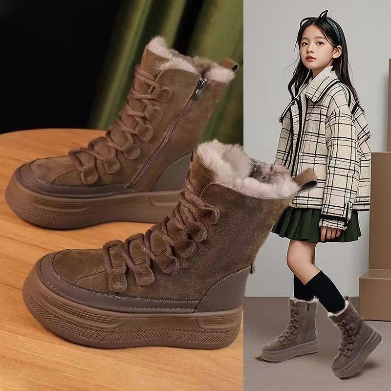 2026秋冬季新款女童雪地靴儿童靴子中大童加绒大棉鞋学生防水棉靴,童鞋/婴儿鞋/亲子鞋,雪地靴,淘宝优惠券,粉丝福利购,淘宝优惠卷