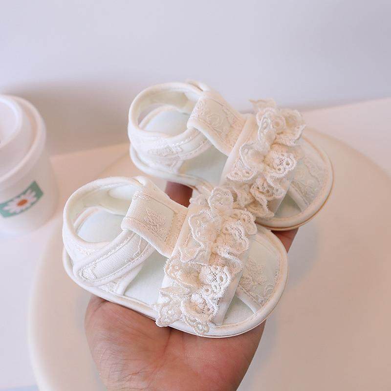 婴儿女夏季凉鞋3-6-15个月蕾丝花边公主女宝宝透气学步鞋防滑走路,童鞋/婴儿鞋/亲子鞋,婴儿步前鞋/袜鞋,淘宝优惠券,粉丝福利购,淘宝优惠卷