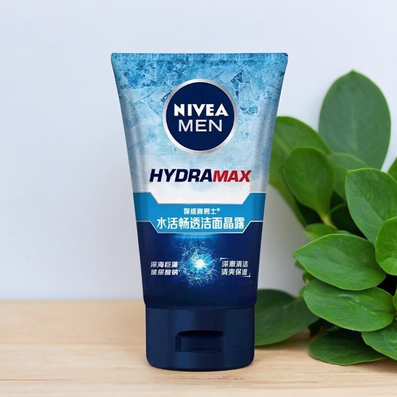 妮维雅男士洗面奶水活畅透洁面晶露100ML保湿温和清洁洁面乳洗面