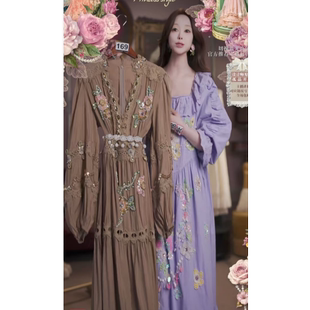 120 0314直播169高端春上新洛可可琥珀千金至臻刺绣公主裙80