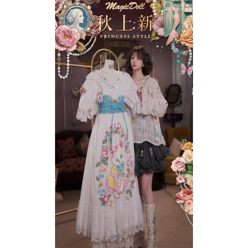 0731直播127洛可可早秋珍藏[绮梦猫精灵]法式古董仙系连衣裙