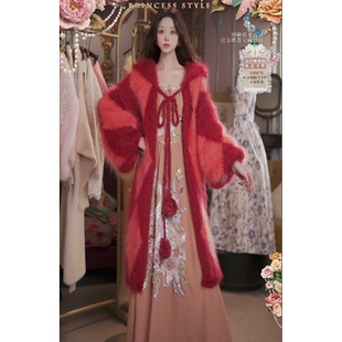 1004直播178 腰封羊毛外套腰封3件套 vintage小红帽