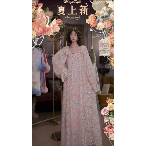 0514直播150洛可可珍藏版·柔光蜜语·夏日花漾流光重工刺绣仙裙