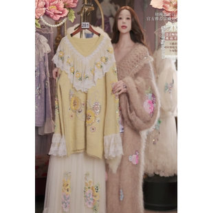 1210直播281彩蛋双12抢先购轻奢黄上衣裙子两件套80 120