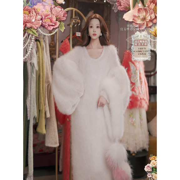 1128直播190 进口仙品《冬日百合》超幼羊毛连衣裙4件套,服饰配件/皮带/帽子/围巾,帽子,淘宝优惠券,粉丝福利购,淘宝优惠卷