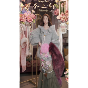 1222直播 132  至臻宫廷领·绮梦薄荷天鹅·超幼羊毛套装4件套