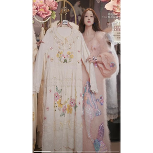 1201直播264高端双12抢先购洛可可花卉册刺绣裙送吊带80 120