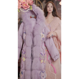 1202直播268高端双12抢先购玫瑰紫羽绒服80 120