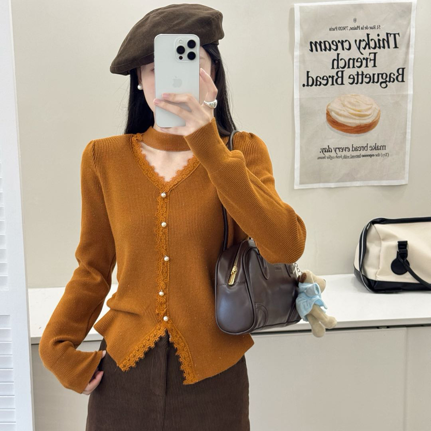 半高领针织衫女2025秋冬季新款简约百搭长袖上衣修身套头毛衣