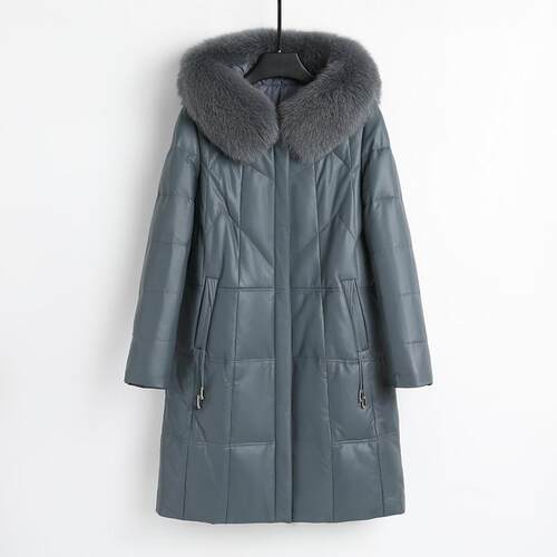 法歌弟冬季新款真皮绵羊皮羽绒服