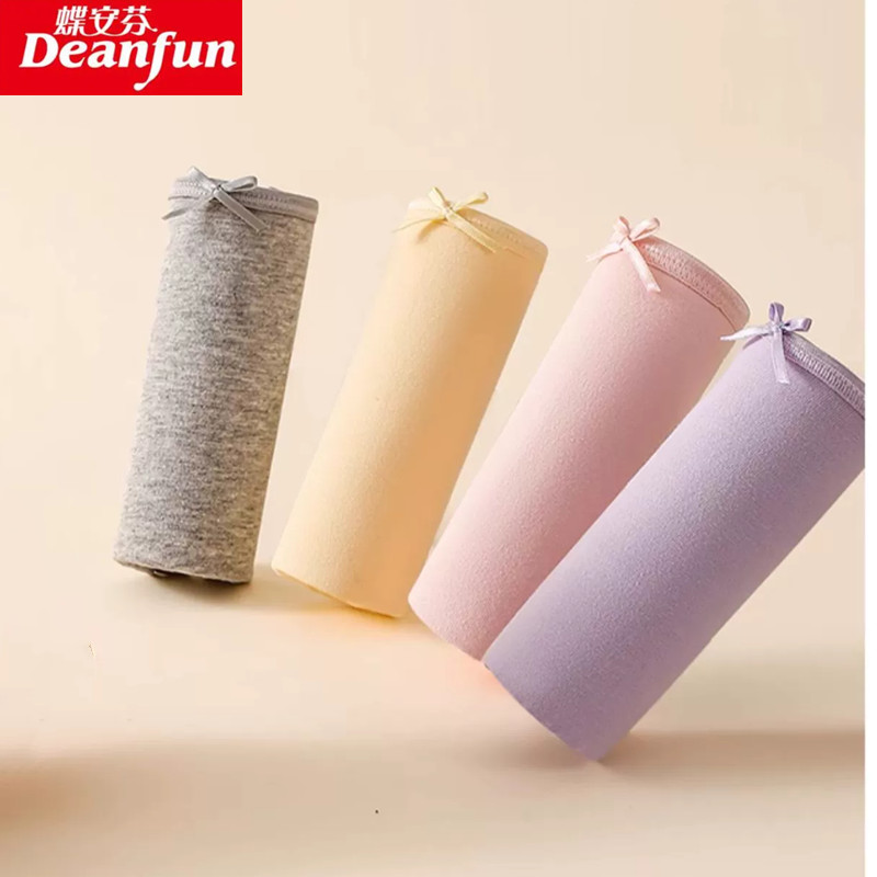 蝶安芬中高腰女内裤平角弹力棉