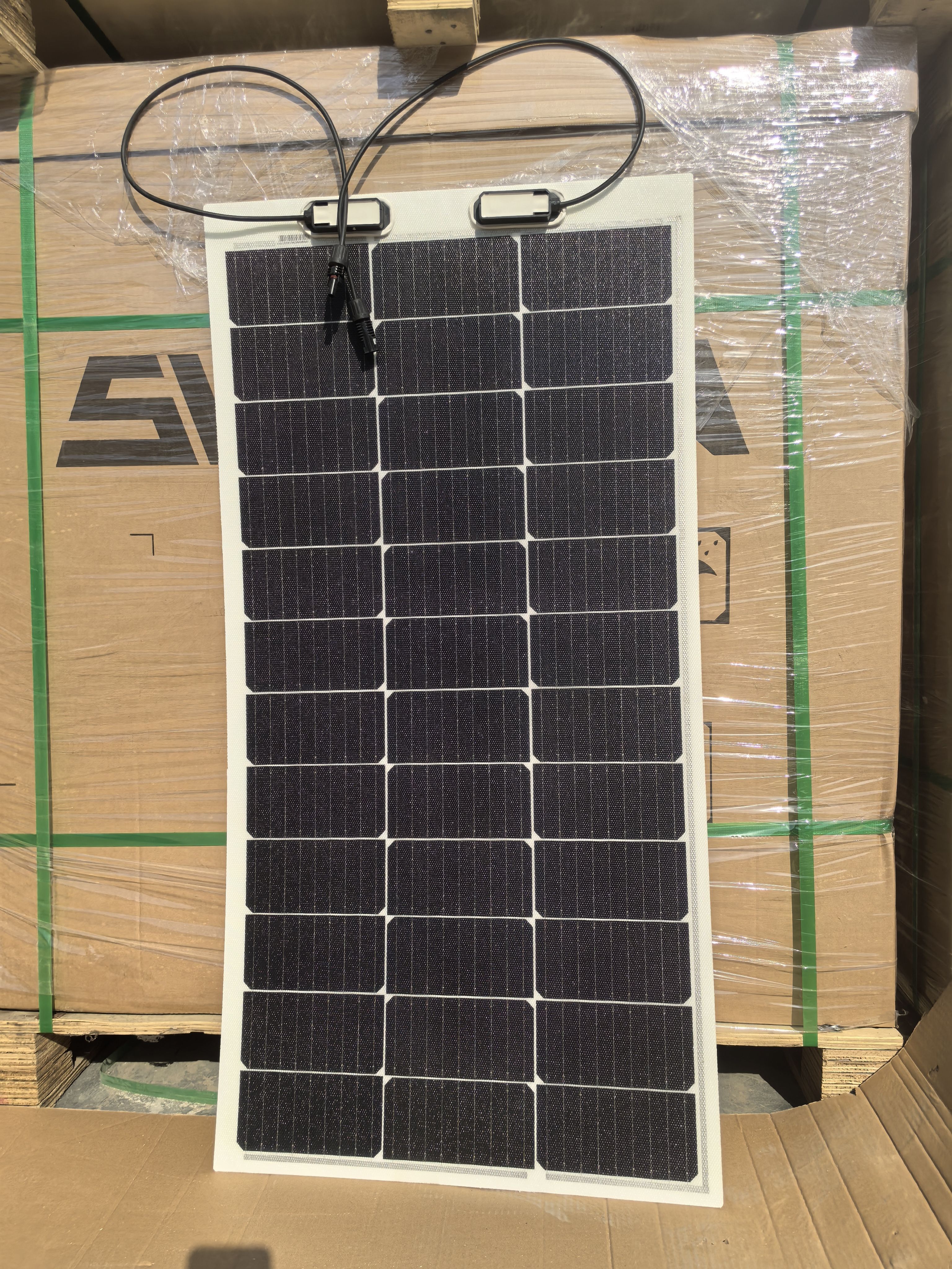 全新100W柔性组件太阳能发电板户外车载供电房车露营12v24V