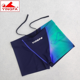 英发泳裤男士专业训练速干游泳裤新款时尚拼色高抗氯平角泳裤