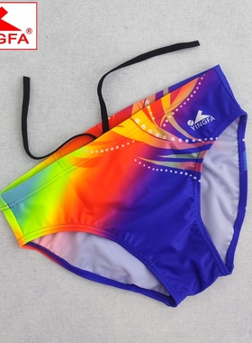 专业训练三角泳裤 英发9713游泳裤抗氯耐穿竞速印花速干装备