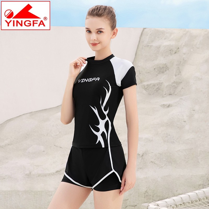 英发游泳衣女遮肚显瘦分体裙式