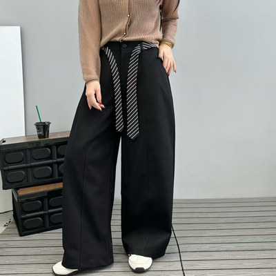 拖地裤高腰秋款长裤直筒阔腿裤