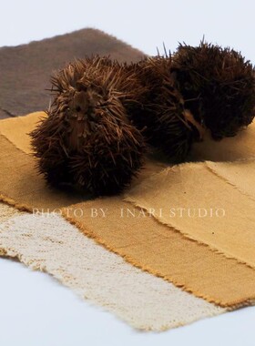 稻荷Inari 毛栗壳栗子刺壳 褐色天然植物染料草木染材手工扎染DIY