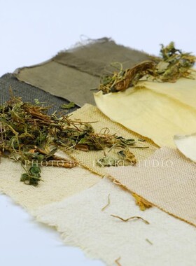 稻荷Inari 紫花地丁 绿色系天然植物染料 草木染材 手工印扎染DIY