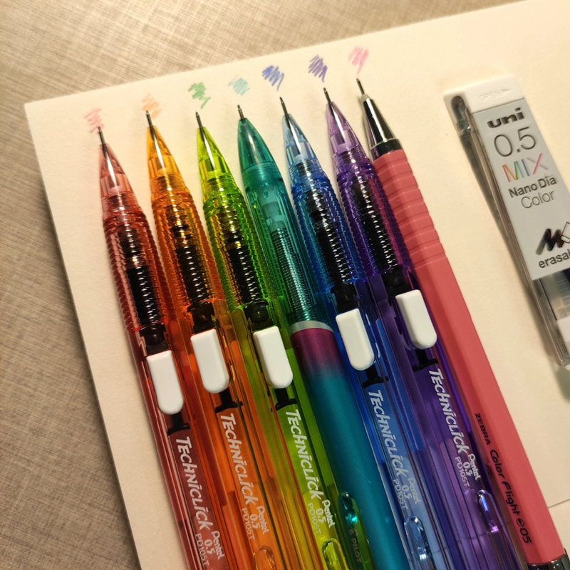 日本Pentel派通学生自动铅笔PD105T侧按式自动铅笔0.5mm活动铅笔小学生写字书写不易断芯0.7文具糖果色-封面