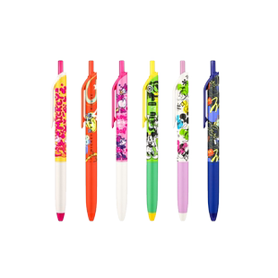 kokuyo日本国誉迪士尼世代新星系列按动中性笔按压式学生用笔顺滑0.5笔芯黑色水性签字笔文具黑笔