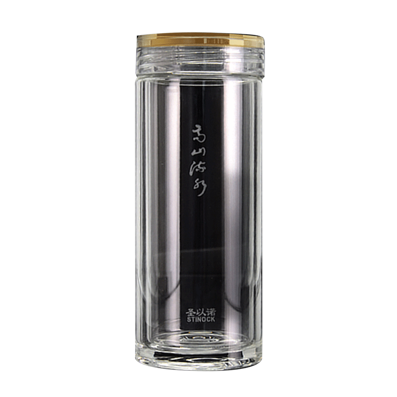 高山流水车载隔热泡茶双层玻璃杯