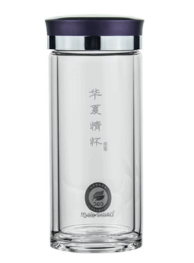 思宝玻璃杯女双层华夏情怀高硼硅