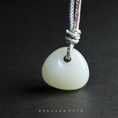 天然俄料巴沙料平安扣和田玉女吊坠 环宇佩9g 锋哥严选