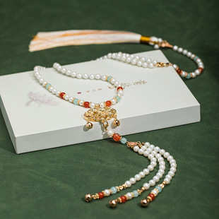 【烟锁绮罗】背云长璎珞明制马面裙项链儿童晚明风古风汉服软璎珞