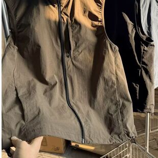 男士外套男生2026春秋新款高街情侣款风春装潮牌大码宽松胖子马甲