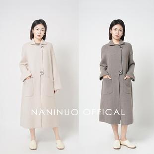 ＜不破不立＞羊绒不规则翻领大衣NRWT24135