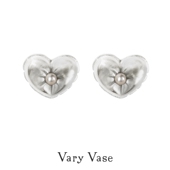 气球爱心珍珠耳钉 Vary Vase 原创设计小众高级感礼物