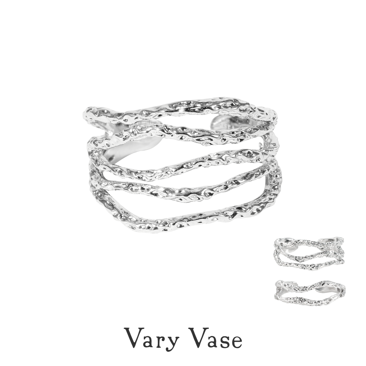 VaryVase纯银线条戒指