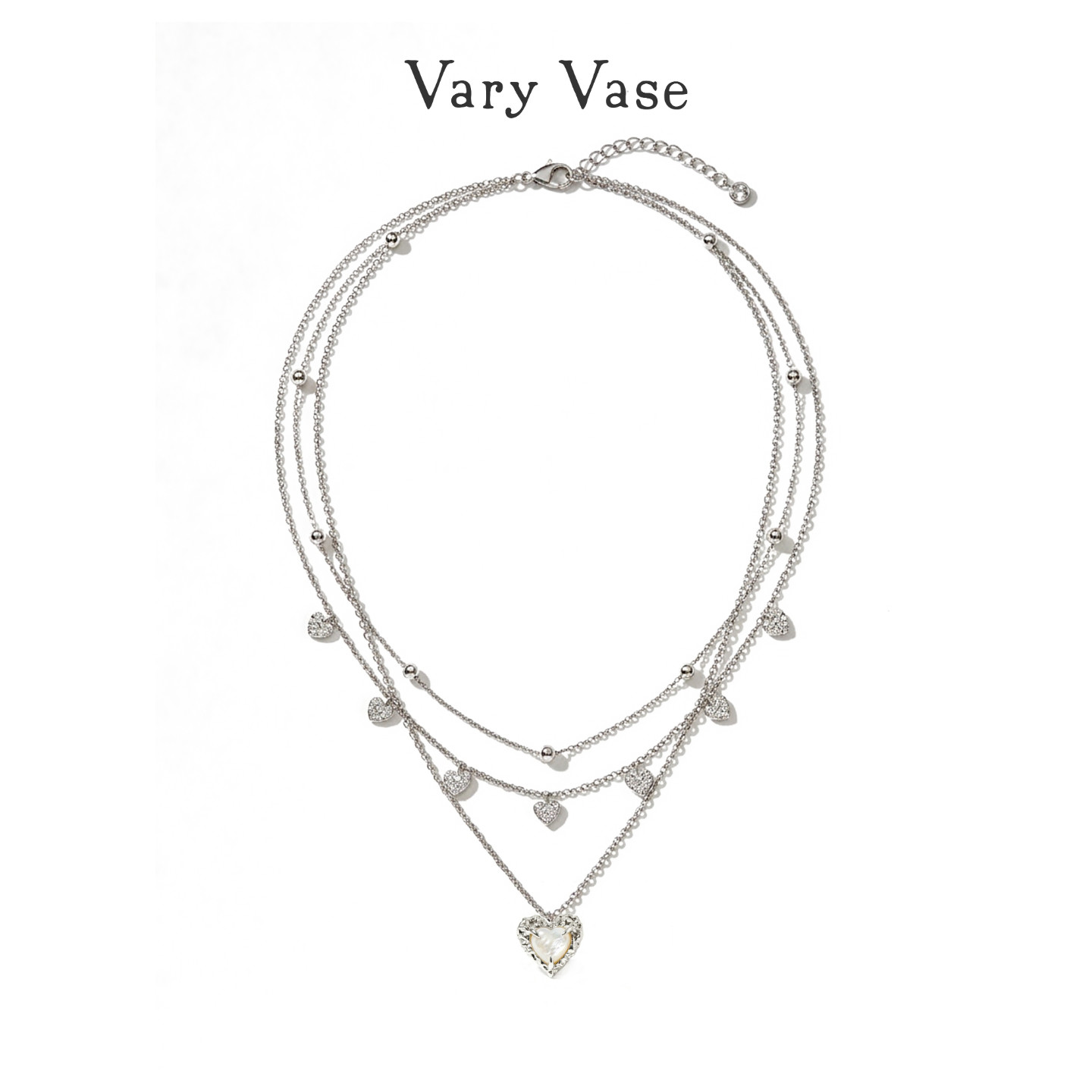 Vary Vase【氛围感】多层叠戴爱心项链 精致原创小众设计轻奢高级