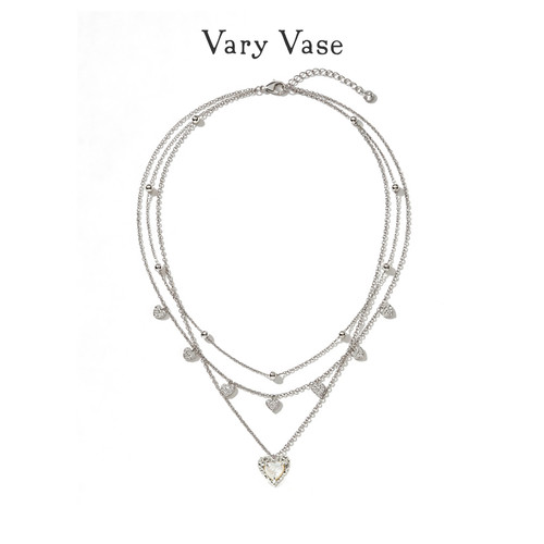 Vary Vase【氛围感】多层叠戴爱心项链 精致原创小众设计轻奢高级
