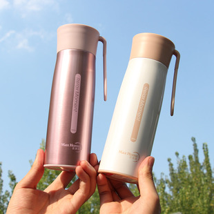 优美家保温杯男女便携水杯304不锈钢泡茶杯子简约韩版 情侣杯 时尚