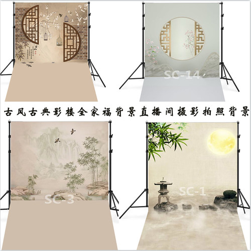 3D立体感摄影直播背景布