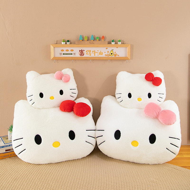 礼品可爱kt猫抱枕hellokitty猫头高颜值学生寝室靠垫毛绒玩具女生