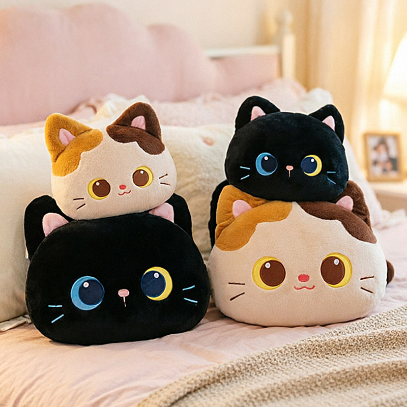 特大号三花猫毛绒抱枕可